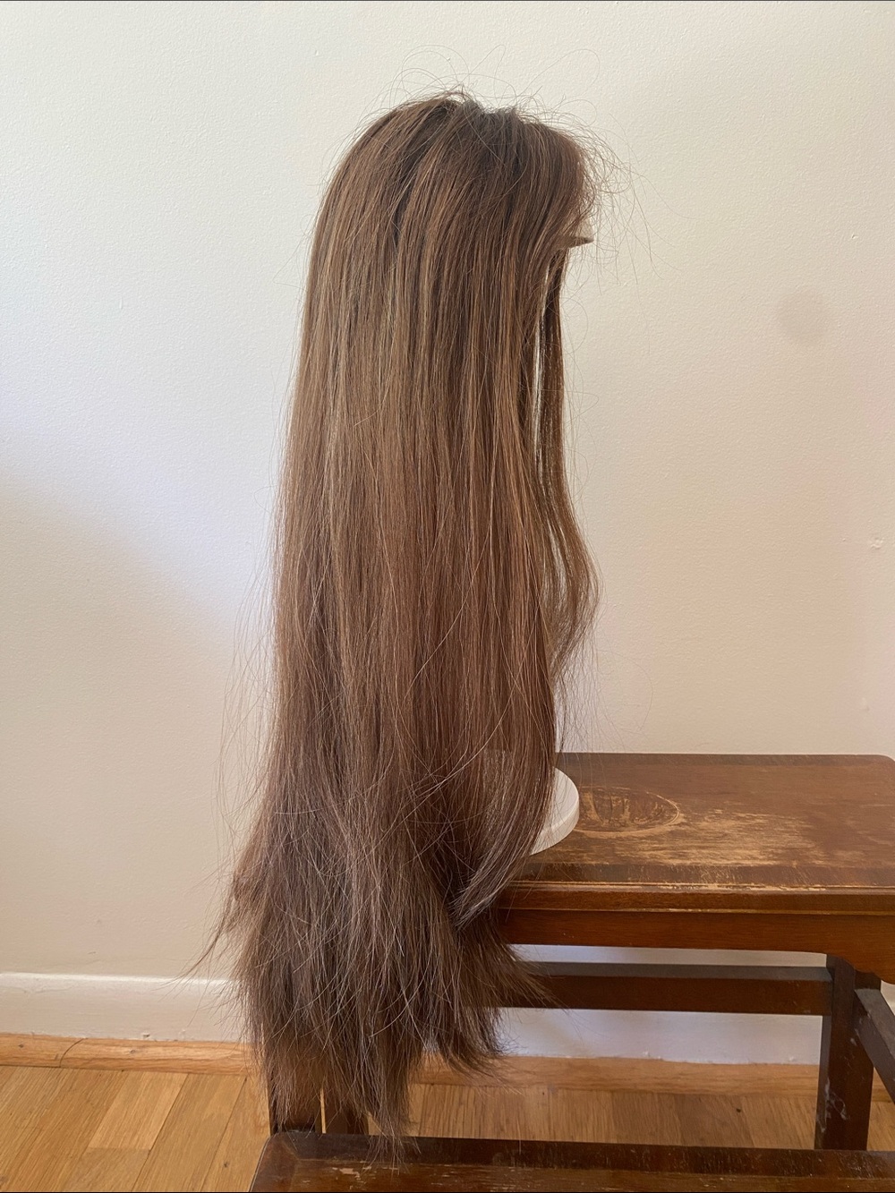 Silk-lite human hair wig/topper hybrid